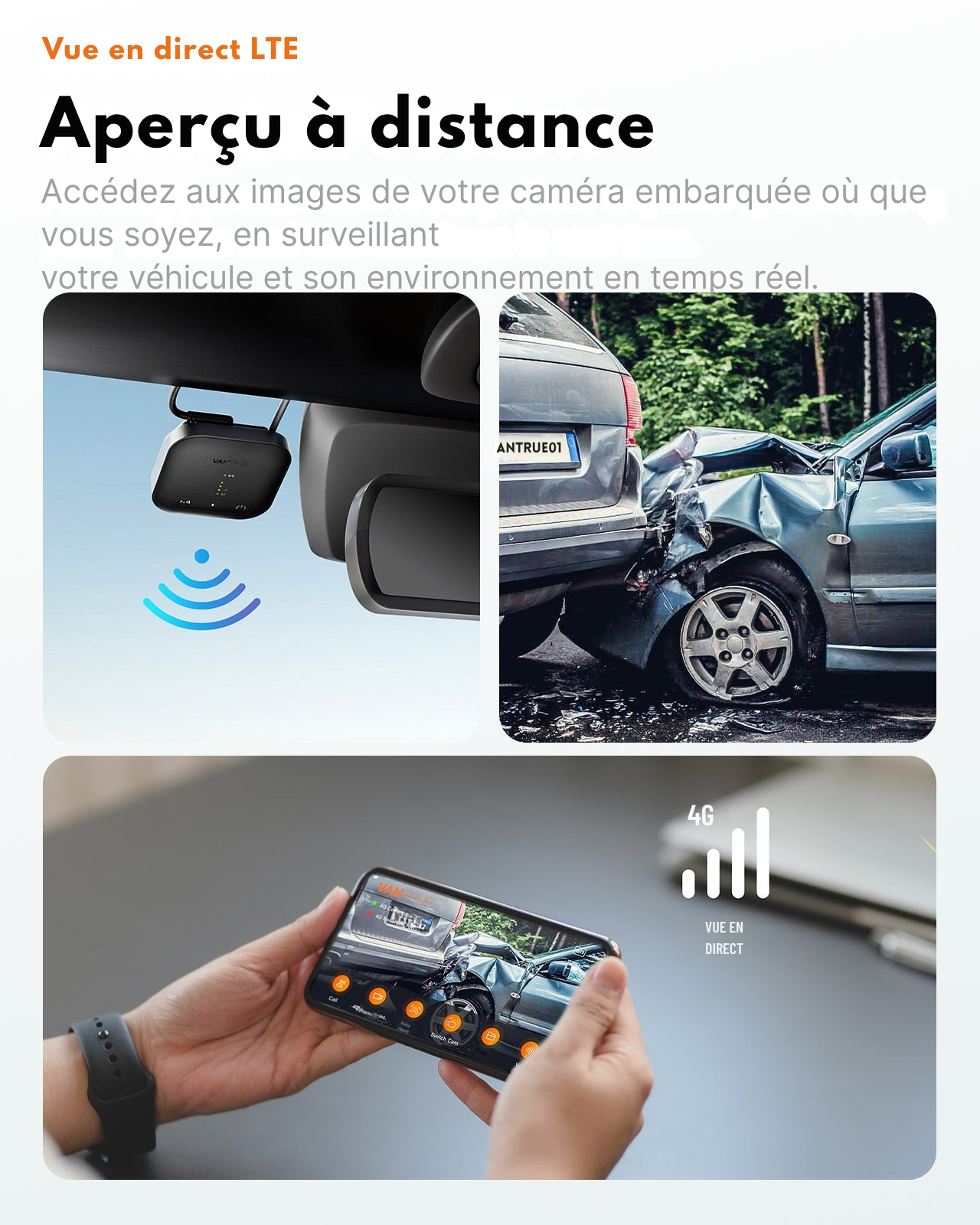 Module 4G LTE avec carte SIM Vantrue