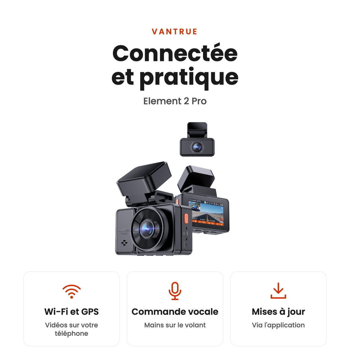 Element 2 Pro : Wi-Fi et GPS intégrés, commande vocale et mises à jour via l'application