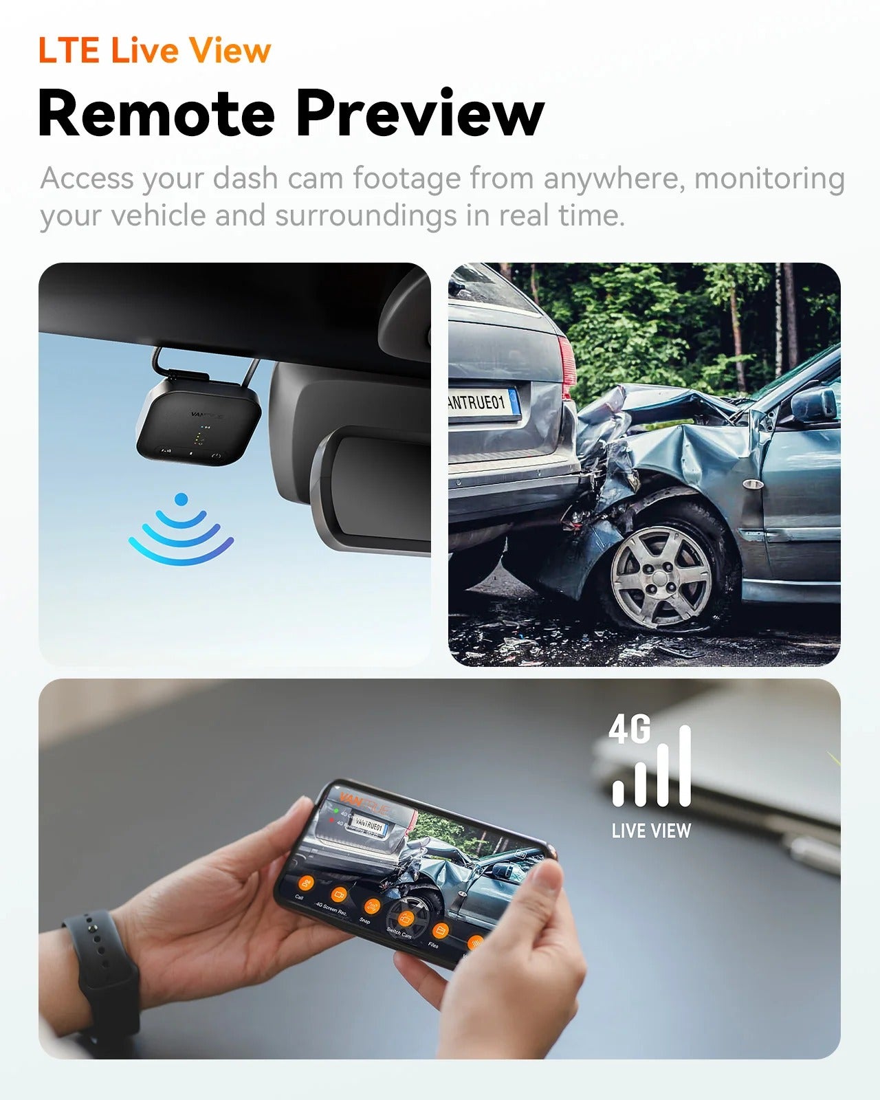 Module 4G LTE avec carte SIM Vantrue_